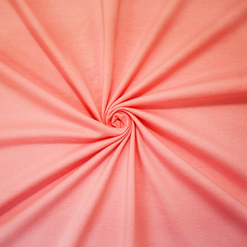 Pastel Pink Cotton Stretch Spandex Solid Jersey Knit Fabric