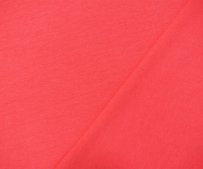 Pink Cotton Stretch Spandex Solid Jersey Knit Fabric