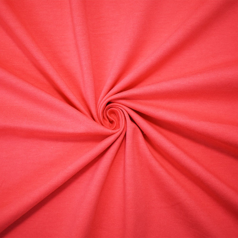 Pink Cotton Stretch Spandex Solid Jersey Knit Fabric