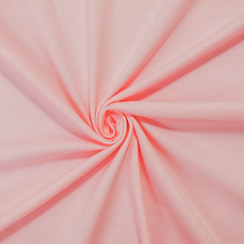 2 YD PC-Light Pastel Pink Cotton Stretch Spandex Solid Jersey Knit Fabric