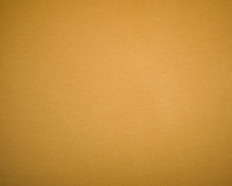 Yellow Cotton Stretch Spandex Solid Jersey Knit Fabric