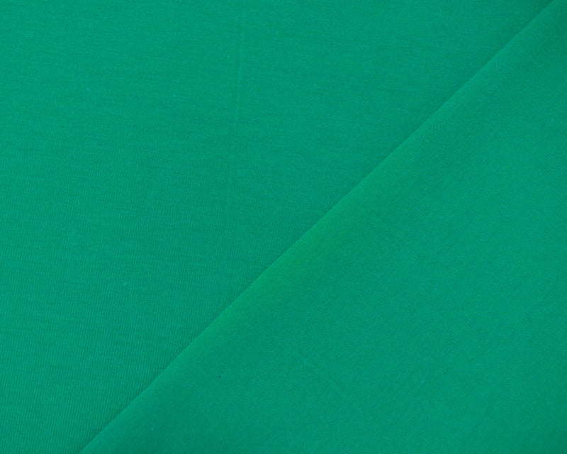 Green Cotton Stretch Spandex Solid Jersey Knit Fabric