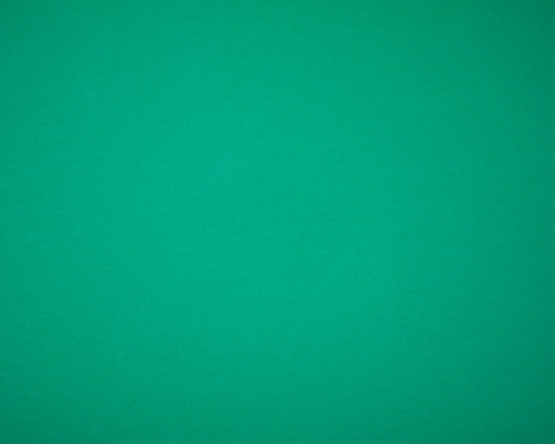 Green Cotton Stretch Spandex Solid Jersey Knit Fabric