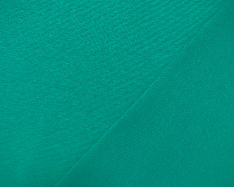 Green Cotton Stretch Spandex Solid Jersey Knit Fabric