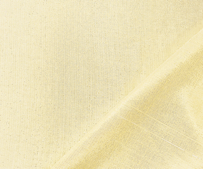 Gold-White Cotton Metallic Texture Dobby Woven Fabric