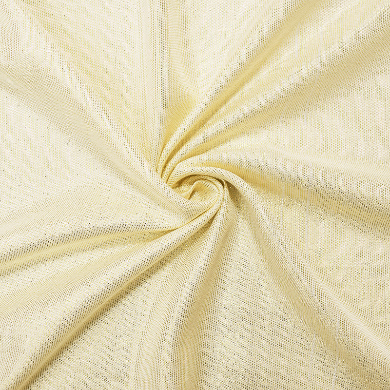 Gold-White Cotton Metallic Texture Dobby Woven Fabric