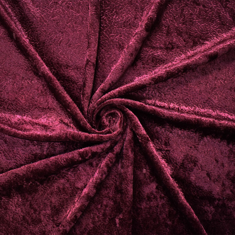 Red Poly Stretch Spandex Texture Embossed Velvet Knit Fabric