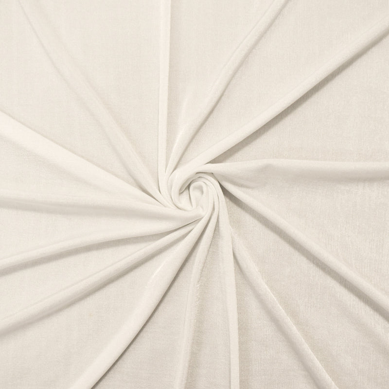 White Poly Stretch Spandex Lustrous Slinky Knit Fabric