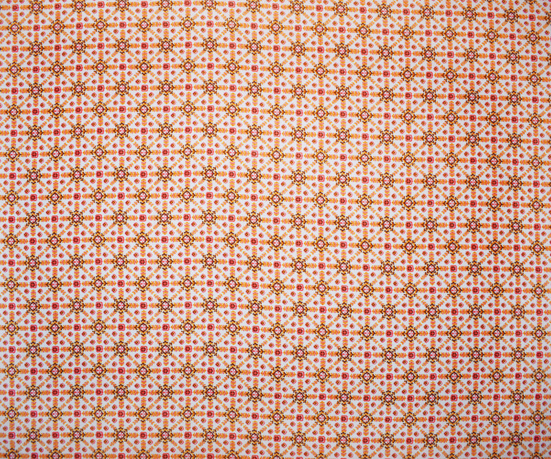 4 1/8 YD PC-Pink-White-Multi Poly Abstract Printed Chiffon Woven Fabric