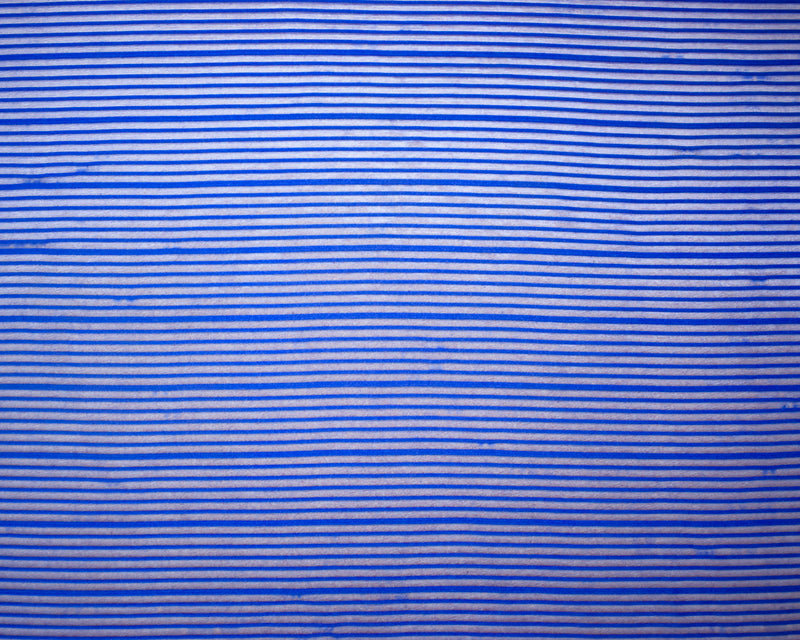 Blue Poly Stretch Spandex Rib Like Mesh Knit Fabric