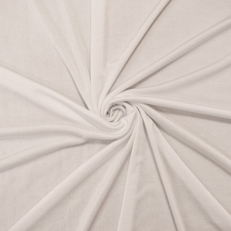 Pearl White Poly Stretch Spandex Sparkle Slinky Knit Fabric