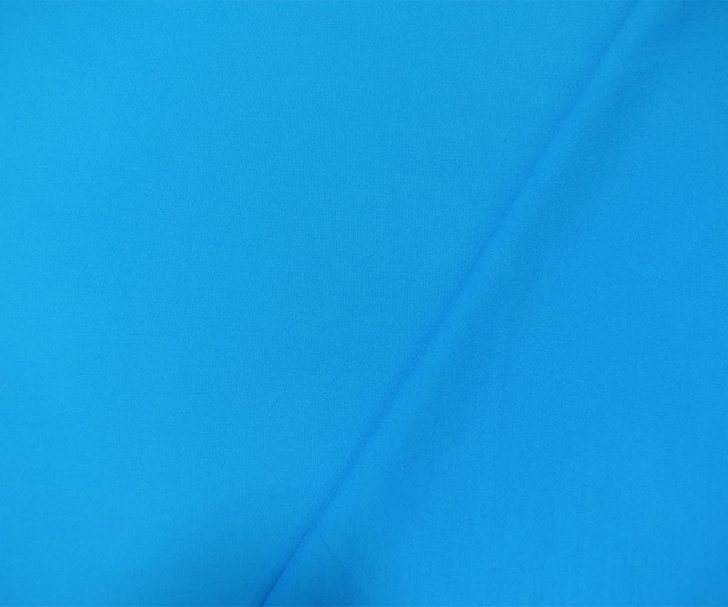 Blue Poly Strech Spandex Tricot Single-Sided Brush Activewear Knit Fabric