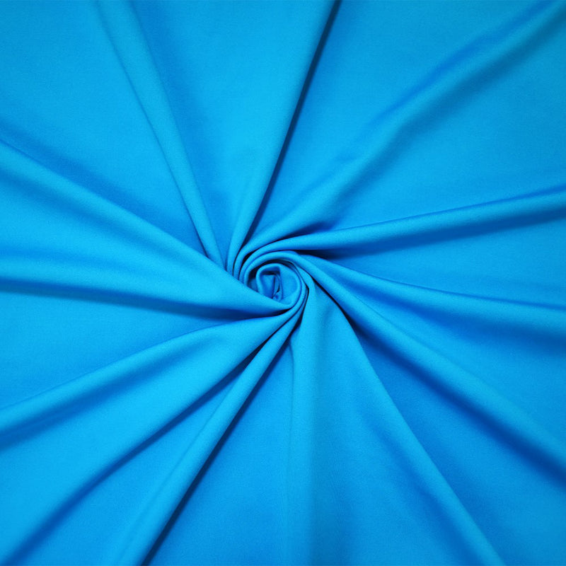 Blue Poly Strech Spandex Tricot Single-Sided Brush Activewear Knit Fabric