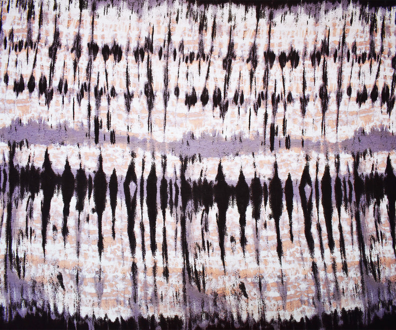 Brown-Purple-Multi Rayon Tie Dye Printed Jersey Knit Fabric