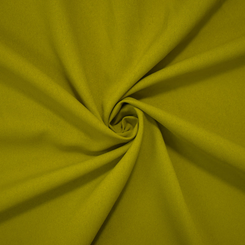 Green Poly Solid Basket Woven Fabric