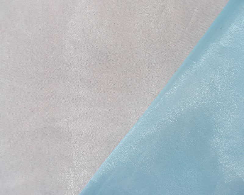 Blue Poly Solid Sparkle Organza Woven Fabric