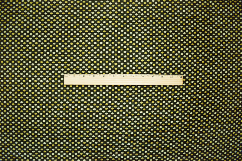 Green-Multi Poly Stretch Spandex Dot Print Pleated Interlock Knit Fabric