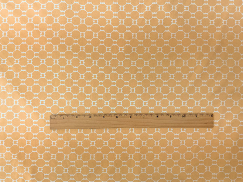 Yellow-Ivory Poly Geometric Printed ITY Moss Crepe Knit Fabric