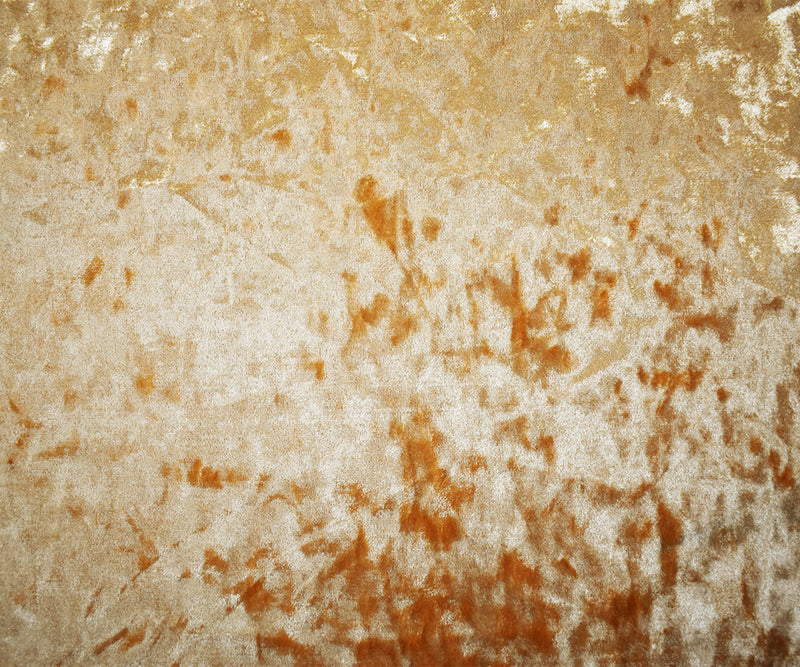 Golden Brown Poly Stretch Spandex Solid Crushed Velvet Knit Fabric