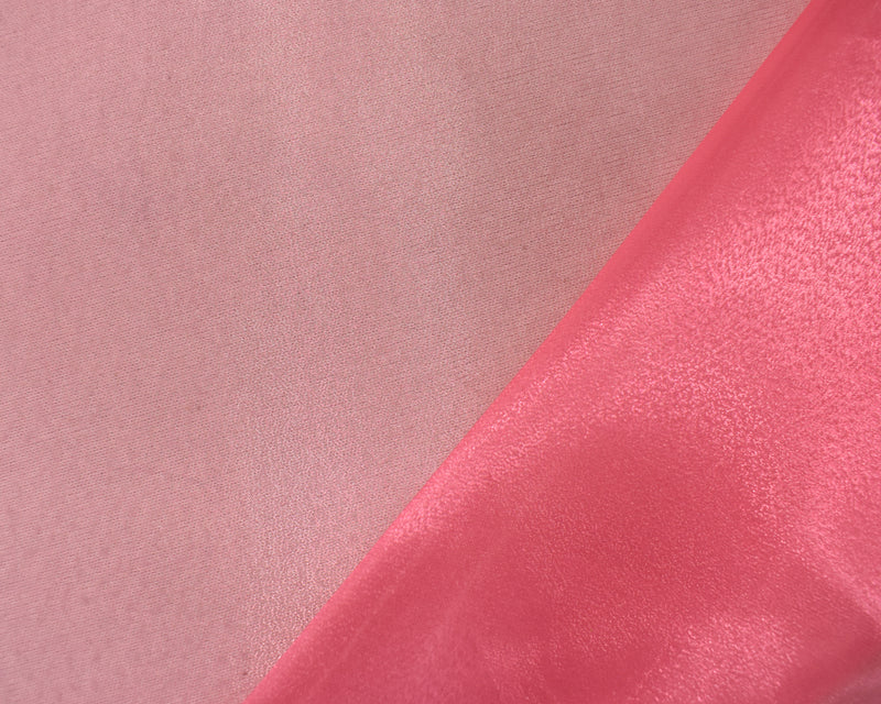 Pink Poly Solid Sparkle Organza Woven Fabric