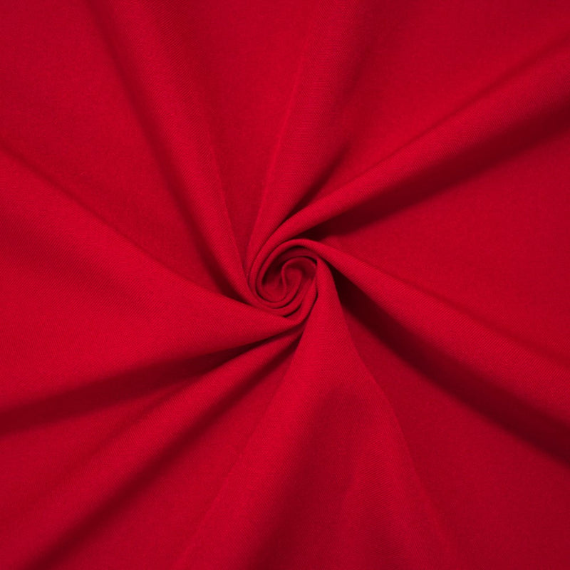 1/2 YD PC-Red Poly Solid Basket Woven Fabric