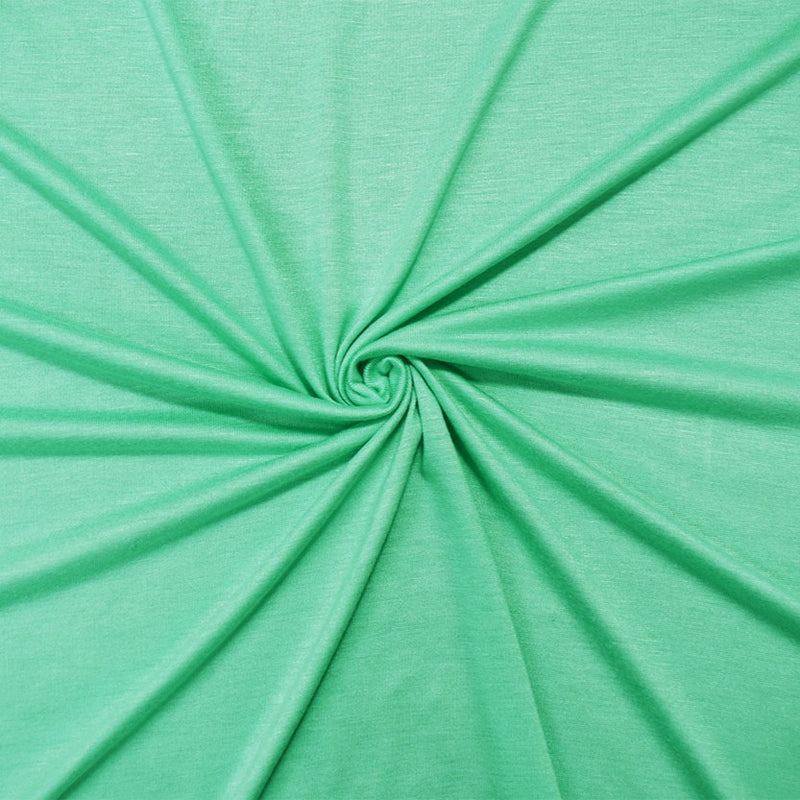 Turquoise Rayon Strech Spandex Slub Jersey Knit Fabric