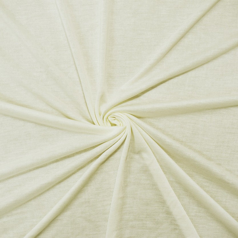 White Cotton Stretch Spandex Jersey Knit Fabric