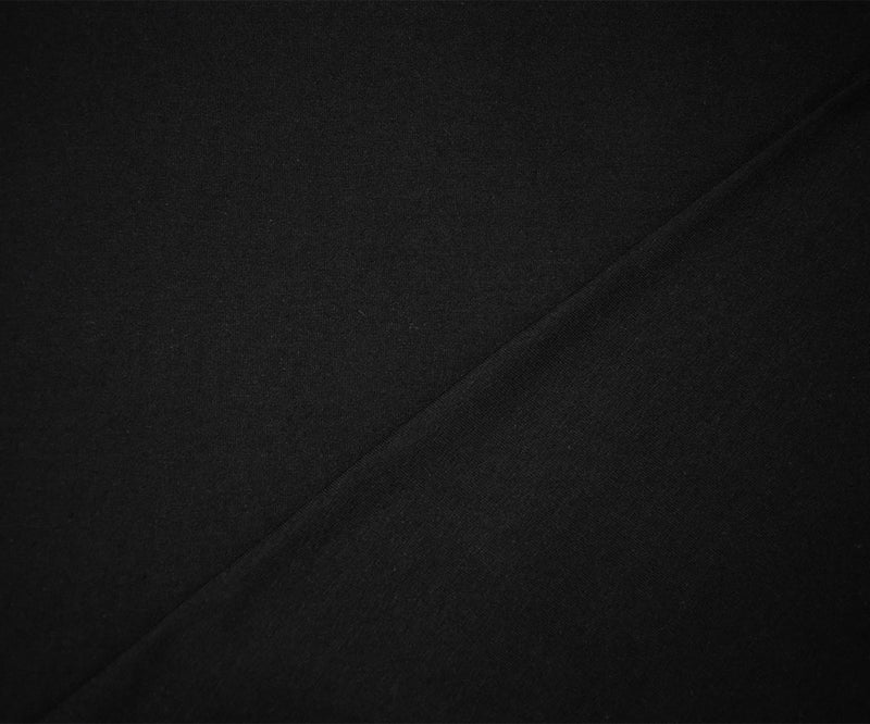 2 YD PC-Black Cotton Stretch Spandex Jersey Knit Fabric