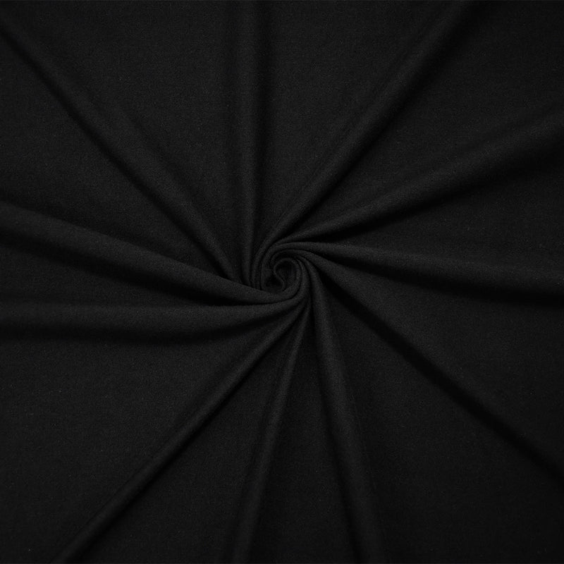2 YD PC-Black Cotton Stretch Spandex Jersey Knit Fabric