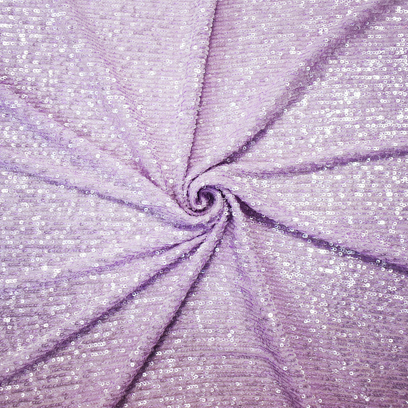 Lavender Nylon Blend Sequined Stretch Spandex Mesh Knit Fabric