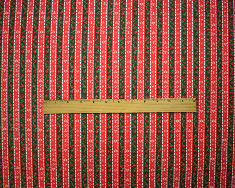 Red-Multi Cotton Baxter Mill Christmas Print Quilting Cotton Woven Fabric