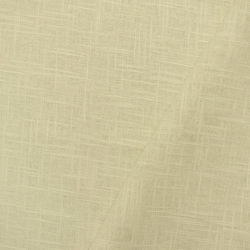 Natural Beige Linen-Viscose Cross Hatch Slubbed Solid Hopsack Woven Fabric