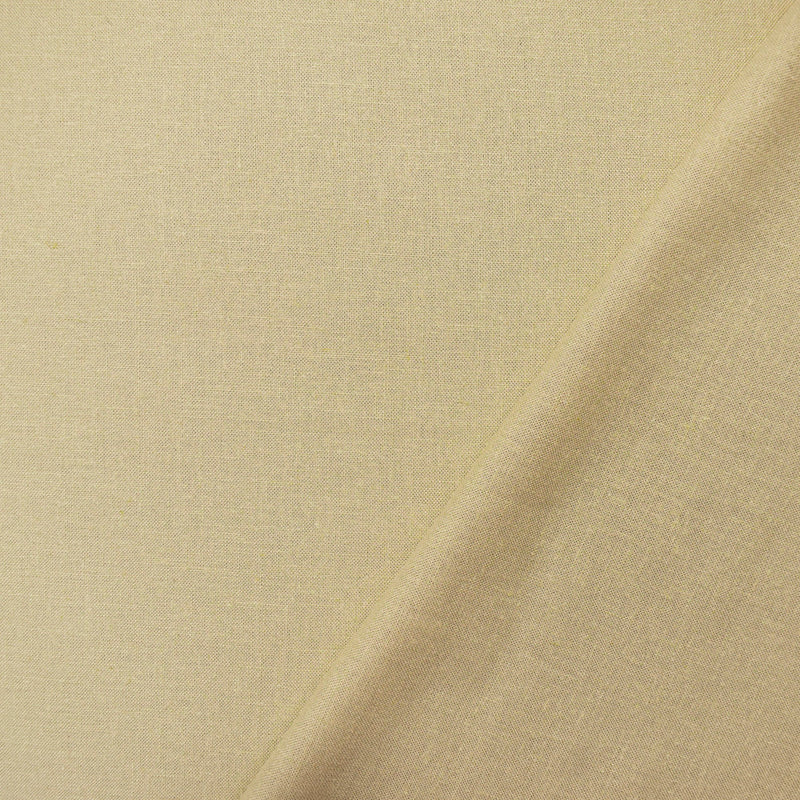 1 1/2 YD PC-Natural Beige Viscose-Linen Solid Linen Look Woven Fabric