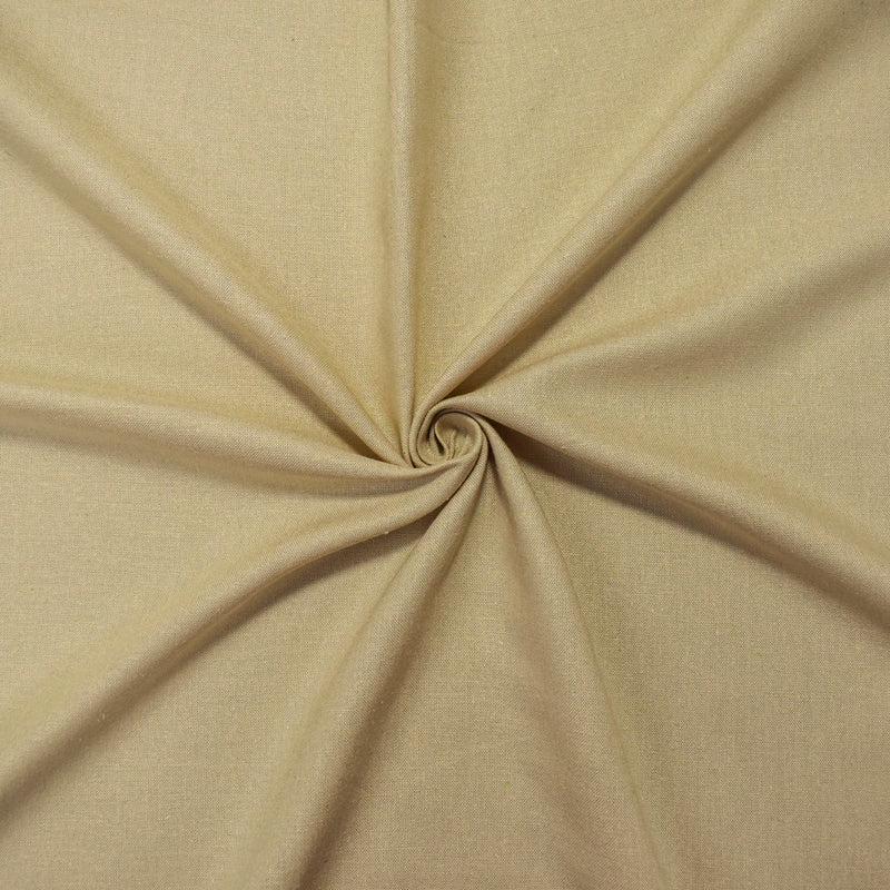 1 1/2 YD PC-Natural Beige Viscose-Linen Solid Linen Look Woven Fabric