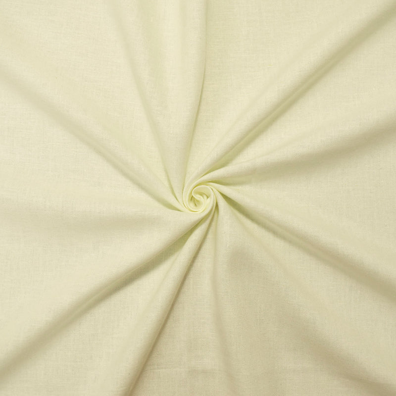 Ivory Viscose-Linen Solid Linen Look Woven Fabric