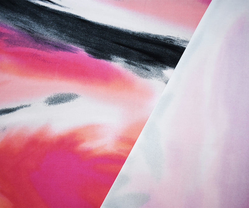 Pink-Multi Poly Tie-Dye Printed Stretch ITY Jersey Knit Fabric