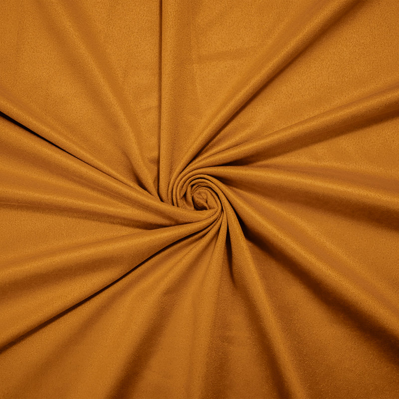 Tan Yellow Stretch Spandex Solid Microsuede Knit Fabric