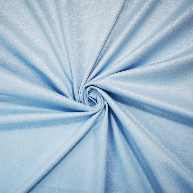 Sky Blue Stretch Spandex Solid Microsuede Knit Fabric