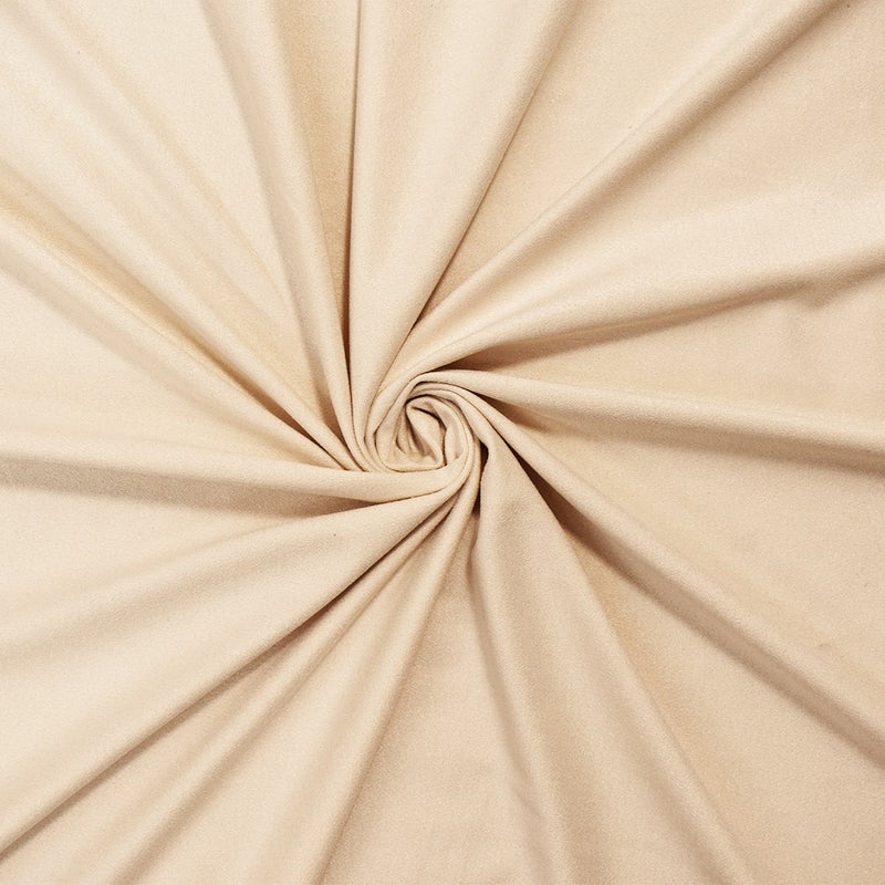 Cream Ivory Stretch Spandex Solid Microsuede Knit Fabric