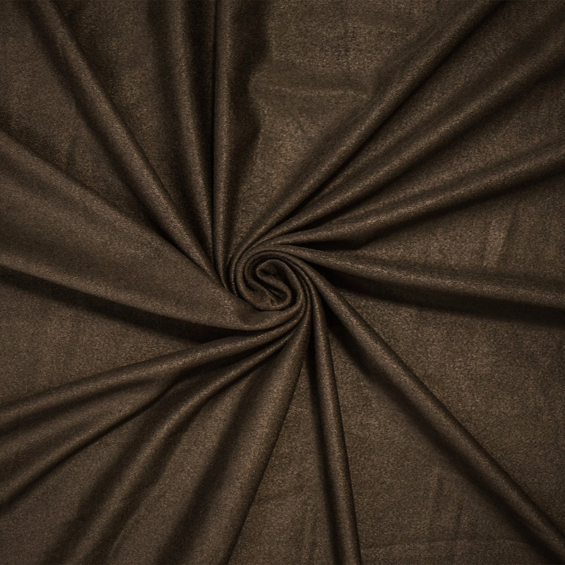 Dark Brown Stretch Spandex Solid Microsuede Knit Fabric