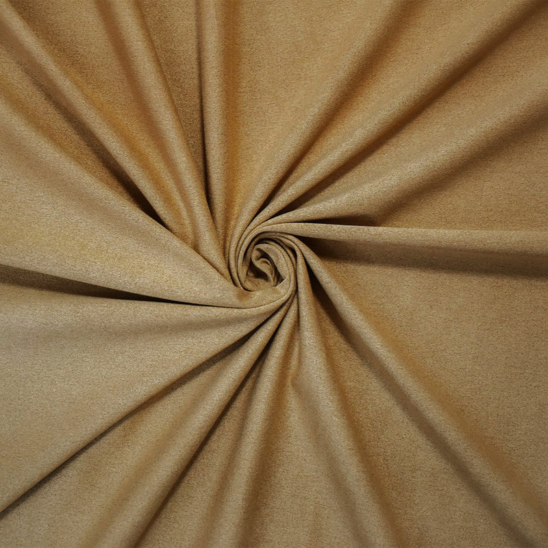 Tan Beige Stretch Spandex Solid Microsuede Knit Fabric