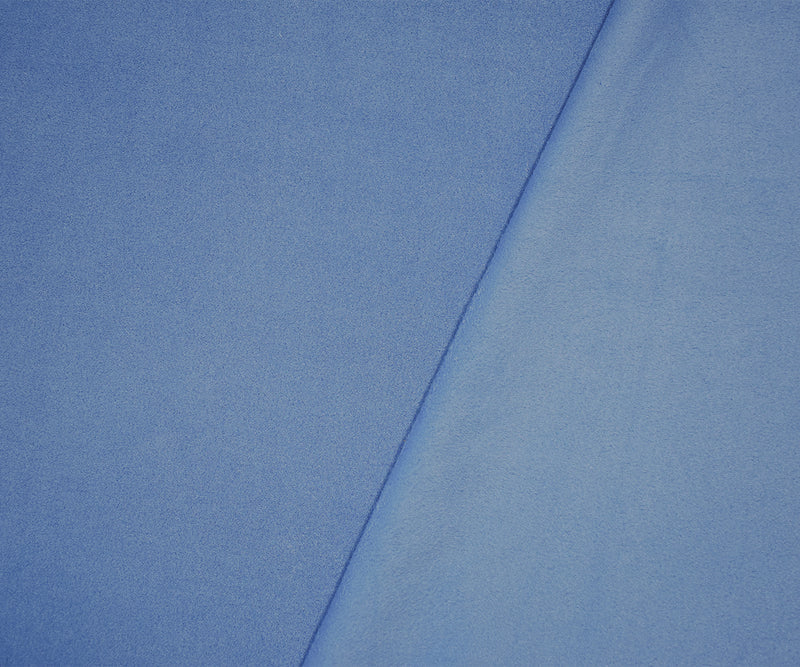 Blue Stretch Spandex Solid Microsuede Knit Fabric