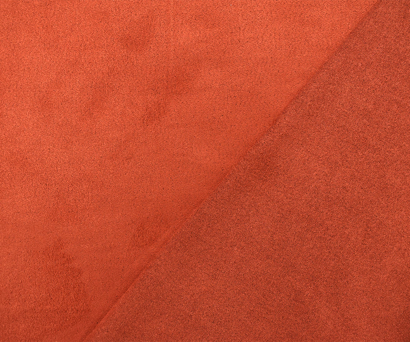 Orange Stretch Spandex Solid Microsuede Knit Fabric
