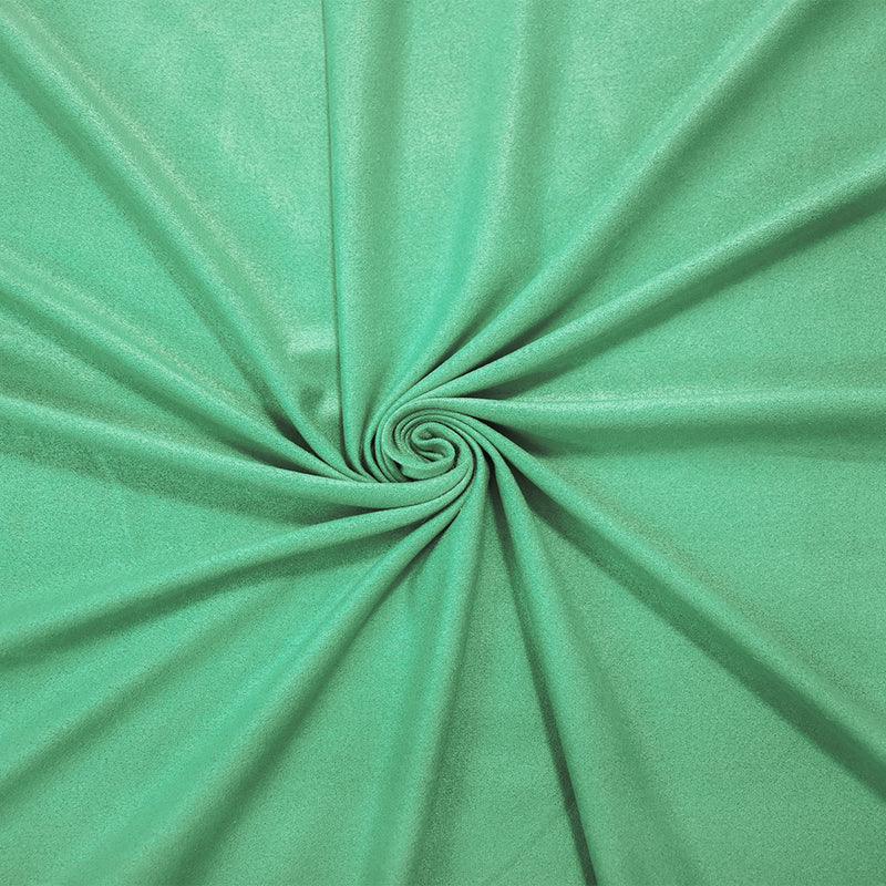 Green Stretch Spandex Solid Microsuede Knit Fabric