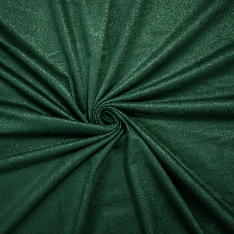 Dark Green Stretch Spandex Solid Microsuede Knit Fabric
