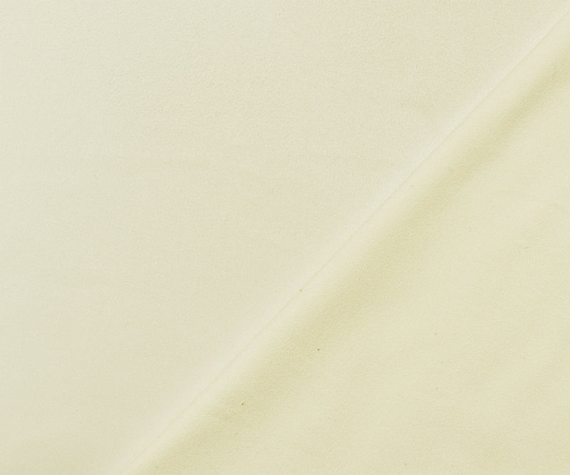 White Stretch Spandex Solid Microsuede Knit Fabric