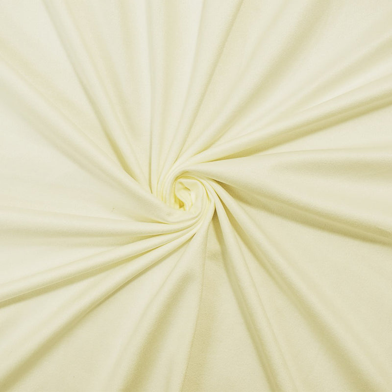 White Stretch Spandex Solid Microsuede Knit Fabric