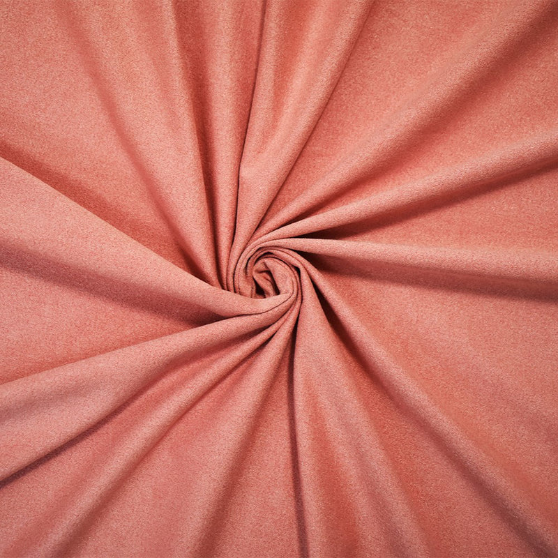 Coral Pink Stretch Spandex Solid Microsuede Knit Fabric