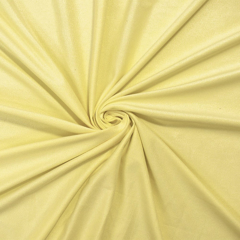 Light Yellow Stretch Spandex Solid Microsuede Knit Fabric
