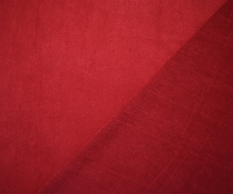 Bright Red Stretch Spandex Solid Microsuede Knit Fabric